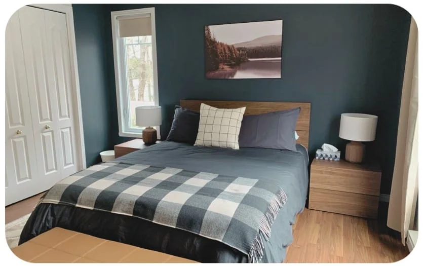 Chalet interior staged for a comfortable, welcoming guest stay