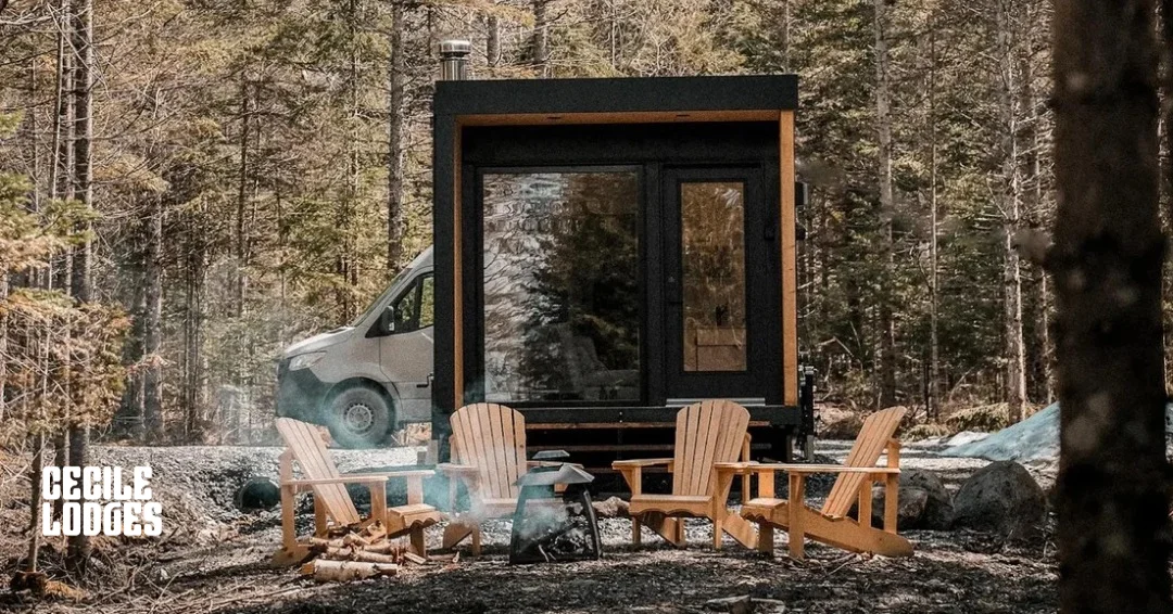 Box — cabine et feu extérieur au Mont Ste-Cécile