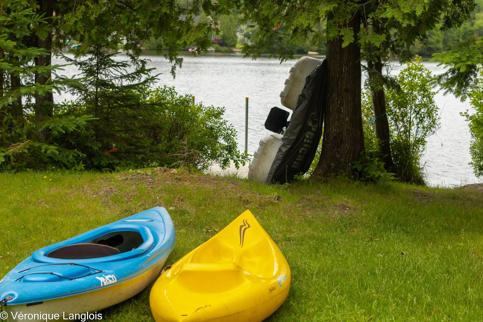 Kayaks au bord du lac
